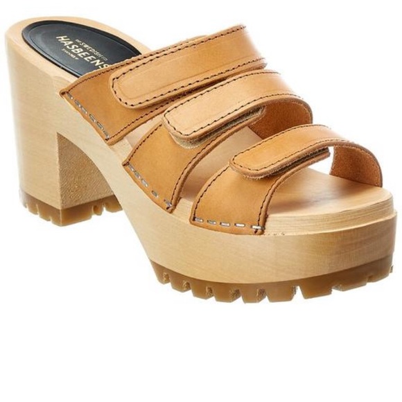 Swedish Hasbeens Shoes - Swedish Hasbeen Brown Velcro Sandal